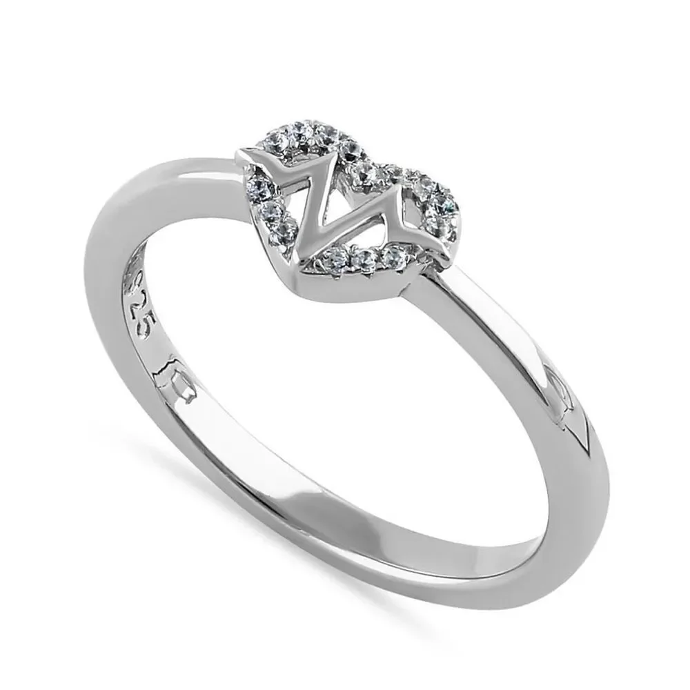 Sterling Silver Inner Heartbeat Round Cut Clear CZ Ring Nurse Doctor Gift New